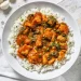 Chicken and Spinach Curry with Rice and Mango Chutney Recipe