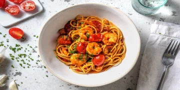 Prawn and Chorizo Spaghetti with Fresh Tomato Sauce Recipe