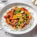 Sweet and Sour Style Chicken with Pepper and Rice Recipe