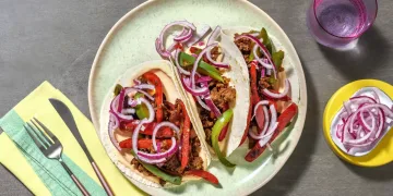 Korean Style Beef Tacos with Sriracha Mayo and Pickled Onion Recipe