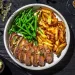 Sirloin Steak and Handcut Rosemary Chips with Garlic & Rosemary Butter and Garlicky Green Beans Recipe